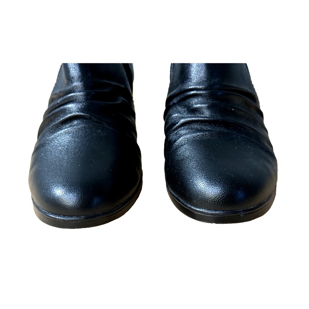 Clarks Collection Women's Black Leather Low Heel Slip On Comfort Shoes Size 7 - Picture 5 of 10